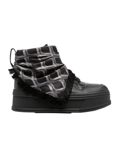 Liu •jo Selma Scarf-detail Sneakers In Black