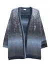 Liu •jo Sequin-embellished Cardigan In Blue