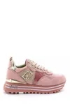 LIU •JO SEQUIN-EMBELLISHED LACE-UP SNEAKERS