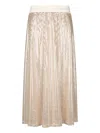 Liu •jo Sequin-embellished Midi Skirt In Neutrals