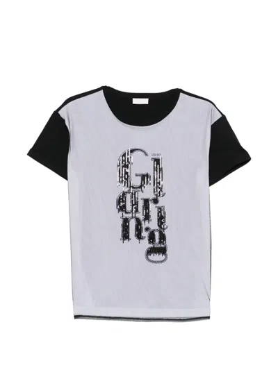 Liu •jo Sequin-embellished T-shirt In White