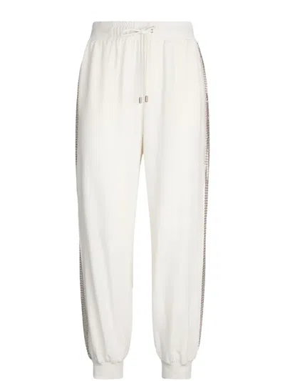 LIU •JO SEQUIN-EMBELLISHED TRACK PANTS