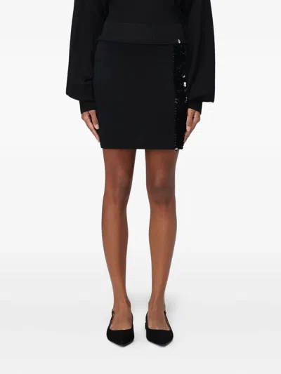 LIU •JO SEQUIN-TRIM MINI SKIRT