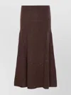 Liu •jo Sequined A-line Midi Skirt With Glitter Detailing In Brown