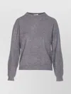 Liu •jo Sequined Crewneck Knitwear Metallic Detail In Gray