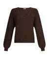 Liu •jo Sequined Long-sleeved Sweater In Brown