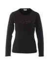 Liu •jo Sequin-logo Long-sleeve T-shirt In Multi