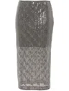 Liu •jo Sequinned Midi Skirt In 灰色
