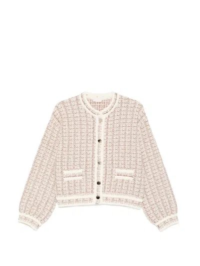 Liu •jo Sequinned Tweed Jacket In Neutral