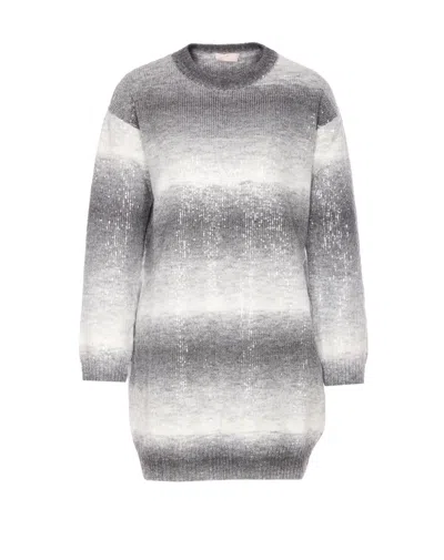 Liu •jo Sequins Sweater In Gray