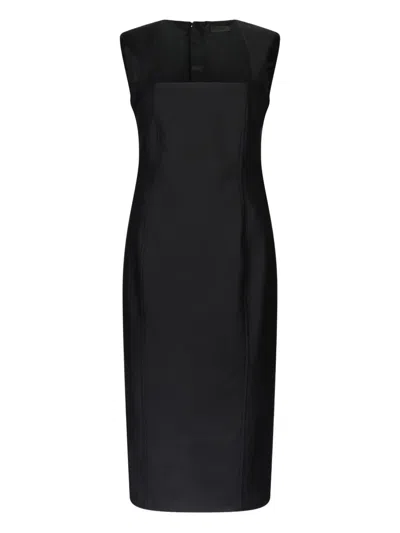 Liu •jo Black Stretch Fabric Sheath Dress