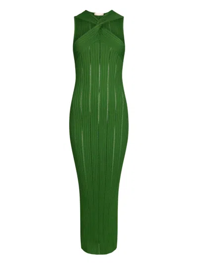 Liu •jo Knit Sheath Dress In Green