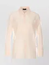 Liu •jo Sheer Fabric Long Sleeves Shirt With Collar