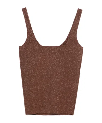 Liu •jo Shimmer Top In Brown