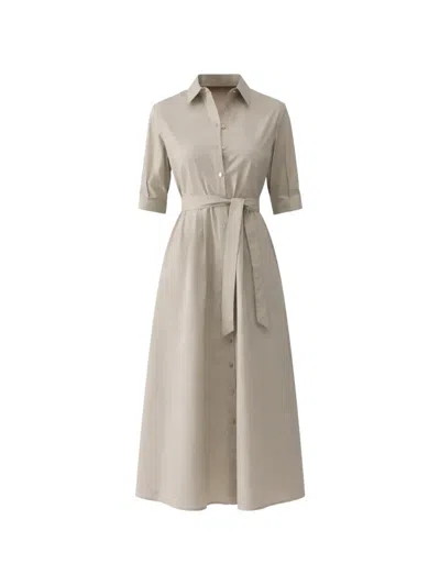 Liu •jo Shirt Belt Dress In Neutral