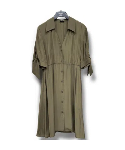 Liu •jo Shirt Dress In Green