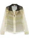 Liu •jo Liu Jo Green Shirt With Unique Earthy Pattern In Green