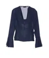Liu •jo Liu Jo Georgette Blouse In Blue
