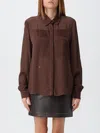 Liu •jo Liu Jo Crepe De Chine Blouse In Brown