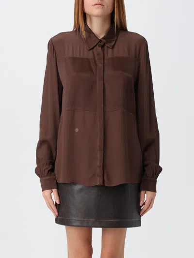 LIU •JO SHIRT LIU JO WOMAN COLOR BROWN,H36359032