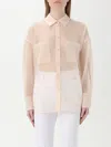 Liu •jo Shirt With Chest Pockets And Collared Neck In Pink