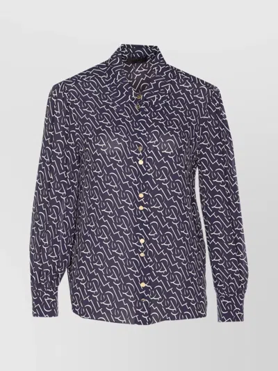 Liu •jo Shirt Printed Long Sleeves In Black
