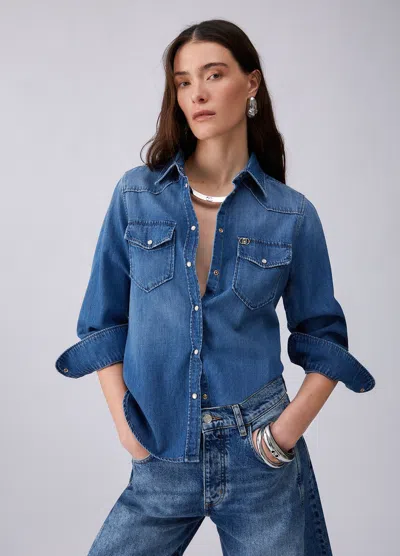 Liu •jo Liu Jo Shirt Shirt Ua6339-d4851 In Blue