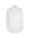 Liu •jo Liu Jo Classic White Ramia Shirt With Relaxed Fit In White