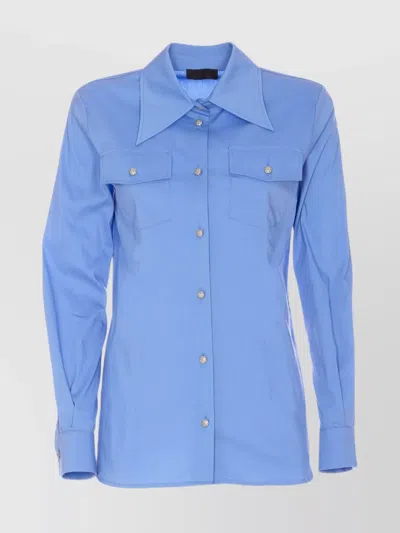 LIU •JO SHIRT WITH JEWEL DETAIL ON CUFFS