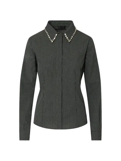 Liu •jo Shirt With Jewel Embroidery In Black