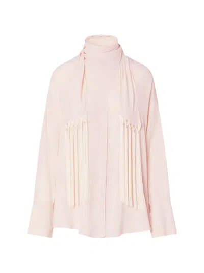 Liu •jo Shirt With Scarf In Pink