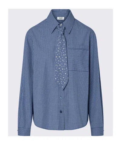 Liu •jo Shirt With Tie In Blue