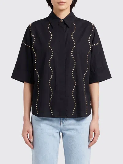 Liu •jo Short-sleeve Shirt In Black