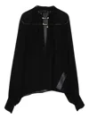 Liu •jo Flowing Black Blouse With Voluminous Sleeves In Black