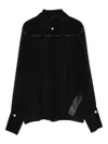 Liu •jo Black Long-sleeve Shirt With Classic Collar In Black