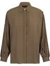 Liu •jo Liu Jo Green Shirt With Classic Collar In Green