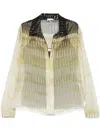 Liu •jo Liu Jo Green Shirt With Unique Earthy Pattern In Green
