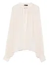 Liu •jo Avorio Blouse With Voluminous Sleeves In Neutral