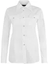 Liu •jo Liu Jo Classic White Button-down Shirt With Chest Pockets In White