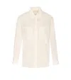 Liu •jo Shirt With Chest Pockets And Collared Neck In White