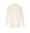 Liu •jo Shirt With Chest Pockets And Collared Neck In White
