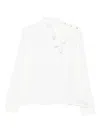 Liu •jo Bow-detail Button-fastening Top In White