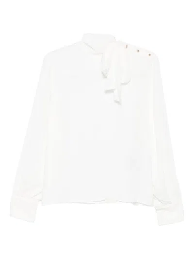 Liu •jo Bow-detail Button-fastening Top In White