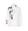 Liu •jo Floral Print Long Sleeve Shirt With Strass In Yellow
