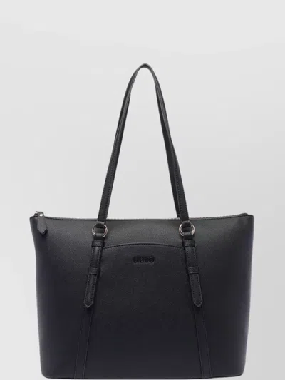 Liu •jo Shopper Tote Bag Metal Accents In Black