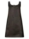 Liu •jo Short Coated Fabric Dress In Black