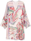 Liu •jo Short Dress With Multicolored Pattern In Multicolour