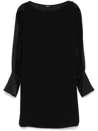 Liu •jo Short Dress With Open Sleeves In Black