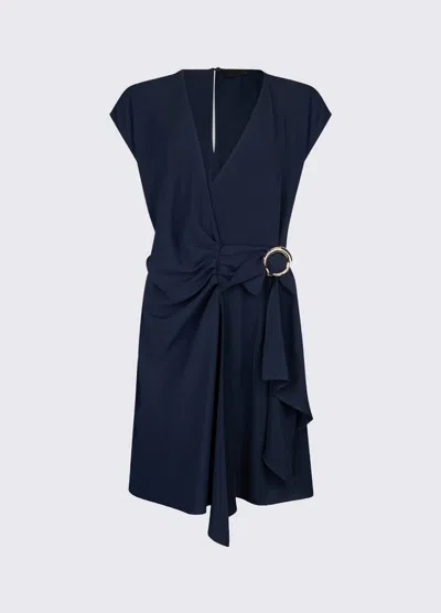 Liu •jo Liu Jo Liu Jo Navy Polyester Elastane Dress In Blue