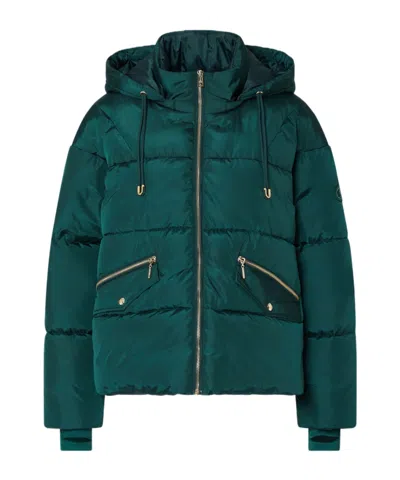 Liu •jo Short Hooded Padded Jacket In Green